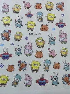 ネイルシール　スポンジボブ