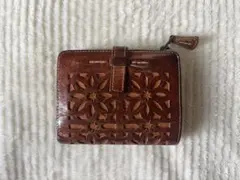 genten ゲンテン カットワーク 二つ折り財布