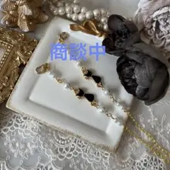 ♪638❤️ ねこ　猫　ネコ　黒猫　パール　マスクチェーン　マスク　ハンドメイド