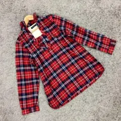 ☆アーバンリサーチ☆フランネルシャツ☆Vネック重ね着☆レッド☆着回し抜群(F)