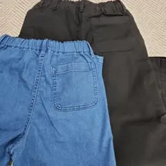 デニムとブラックのショートパンツ 140cm