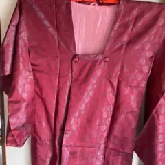 道行コート　赤紫色　解いてません