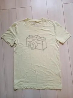 BANANA REPUBLIC Tシャツ カメラ柄 イエロー S