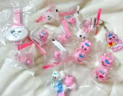 おぱんちゅうさぎうさぎ フィギュア バスボールマスコット キーホルダー 18個