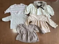 バースデイ futafutaとtete a tete等長袖5枚 80 保育園着