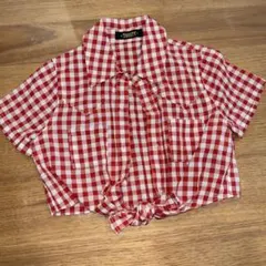 TRUSTY ギンガムチェック 半袖シャツ レッド