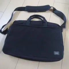 【美品】PORTER★ブラック ショルダー トートバッグ