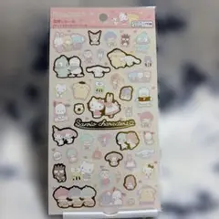 サンリオキャラクターズ 箔押しシールB キラキラ 金フチ フラット デコシール