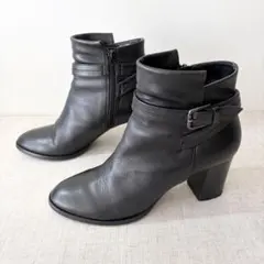 極美品★DIANA ダイアナ ショートブーツ ストラップ サイドジップ 24.5