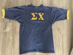 70's フットボールT リンガー USA製 フェードネイビー