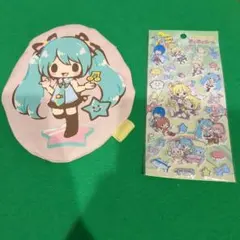 初音ミク　ダイカットポーチ　キラミク　ぷくぷくシール
