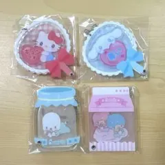 4個セット サンリオ アクリルチャーム 推し活 キティ シナモロール キキララ