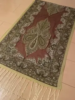 【美品】ペイズリー柄 ストール 透け感有り