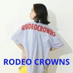 RODEO CROWNS ストライプ 半袖シャツ フリーサイズ