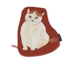 新品　松尾ミユキ　ダイカット ポーチ　Momo　猫　ねこ　ネコ