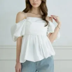 Ambre Neige 3wayバルーンストーンチュニック ホワイトのサムネイル