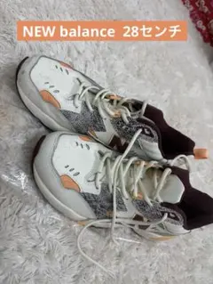 New Balance スニーカー ホワイト/グレー/オレンジ