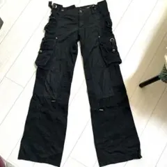 archiveコーティングパンツ ギミック フレアパンツ カーゴパンツ
