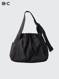 ユニクロ C UNIQLO C ソフトパフィーショルダーバッグ ブラック 黒