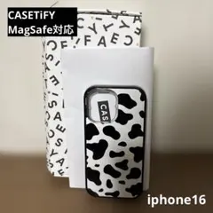 iPhone16 カウ柄 CASETiFY 黒 MagSafeケスティファイ 牛
