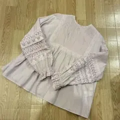 kazumi×samansa mos2 袖レース前後着ブラウス　ピンクのサムネイル