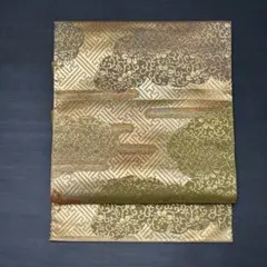 洛風林 袋帯 作り帯 二重太鼓 金 引箔 中古 セミフォーマル so332