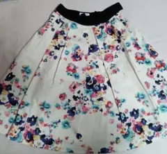 LANVIN フラワープリント フレアスカートサイズ36