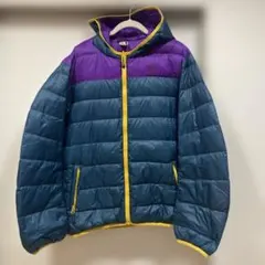 CHUMS ダウンジャケット XL パープル×グリーン バイカラーのサムネイル