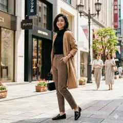 RAGEBLUE チェックパンツ M ウエスト紐 ゆったり カジュアルのサムネイル