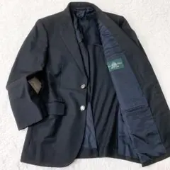 【美品】ブルックスブラザーズ サクソンウール 紺ブレ 金ボタン ロゴ シングル