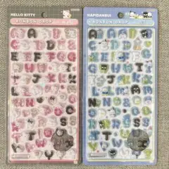 ボンボンドロップシール　もじ　ハローキティ　クール　はぴだんぶい　文字　サンリオ