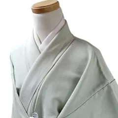 K*E様 W57 着物 正絹 色無地 緑 一つ紋