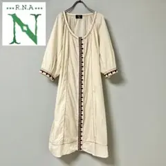【希少】RNA N アイボリー刺繍七分袖ロングワンピースのサムネイル