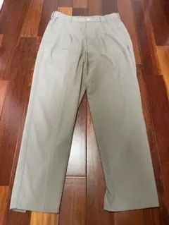 風を通すタックテーパードパンツ M グレイッシュブラウン 無印のサムネイル