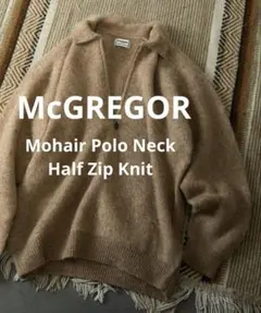 McGREGOR Mohair Polo Neck Half Zip Knit