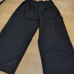 アンティカ　ブラック カジュアルパンツ　ワイドパンツ L