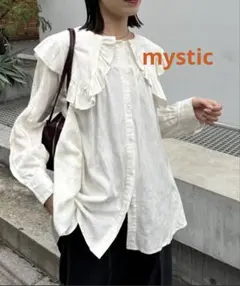 襟フリルブラウス mystic