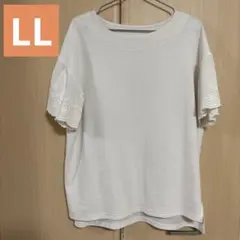 ハッピーマリリン スカラップ レース 袖切替 Tシャツ オフホワイト LLのサムネイル