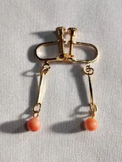 本珊瑚　イヤリング