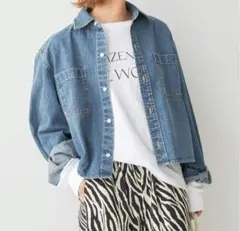 Spick & Span ショートデニムシャツ