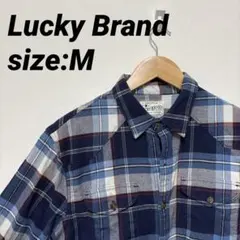ベ*ー様 【US古着】ラッキーブランド 長袖シャツ ネルシャツ チェックシャツ