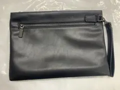 ブラック 合成皮革 クラッチバッグ