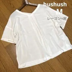 ホワイト 半袖ブラウス バックボタンのサムネイル