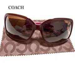 COACH サングラス ボルドー系 グラデーション　専用ケース・クロス付き　ロゴのサムネイル