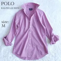 極美品♪ 現行タグ ポロラルフローレン ワンポイント刺繍 コットンシャツ 大きめ