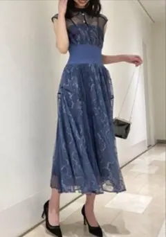 snidel スナイデル スイッチングレースドレス 新木優子着