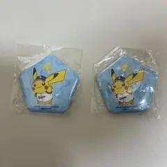 中日ドラゴンズ ポケモン ピカチュウ 缶バッジ 2個セット