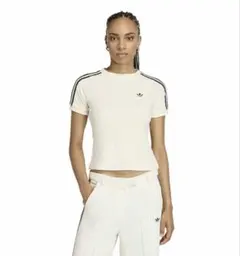 adidas トレフォイルロゴ 半袖Tシャツ ホワイト