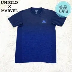 【美品】★UNIQLO★ドライEX Tシャツ★M 紺 マーベル スパイダーマン