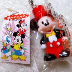 レトロ　ミッキーマウス　DISNEY　揺れると光るキーホルダー　ミッキー